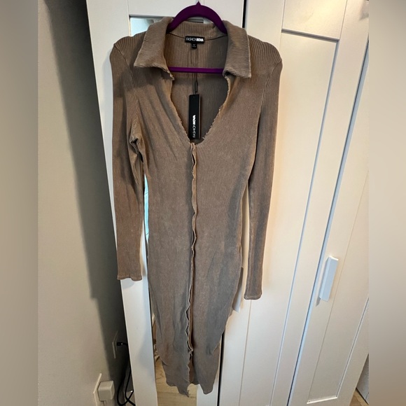 FashionNova Sz XL Rule Breaker Mineral Wash MIDI Dress - Picture 2 of 3